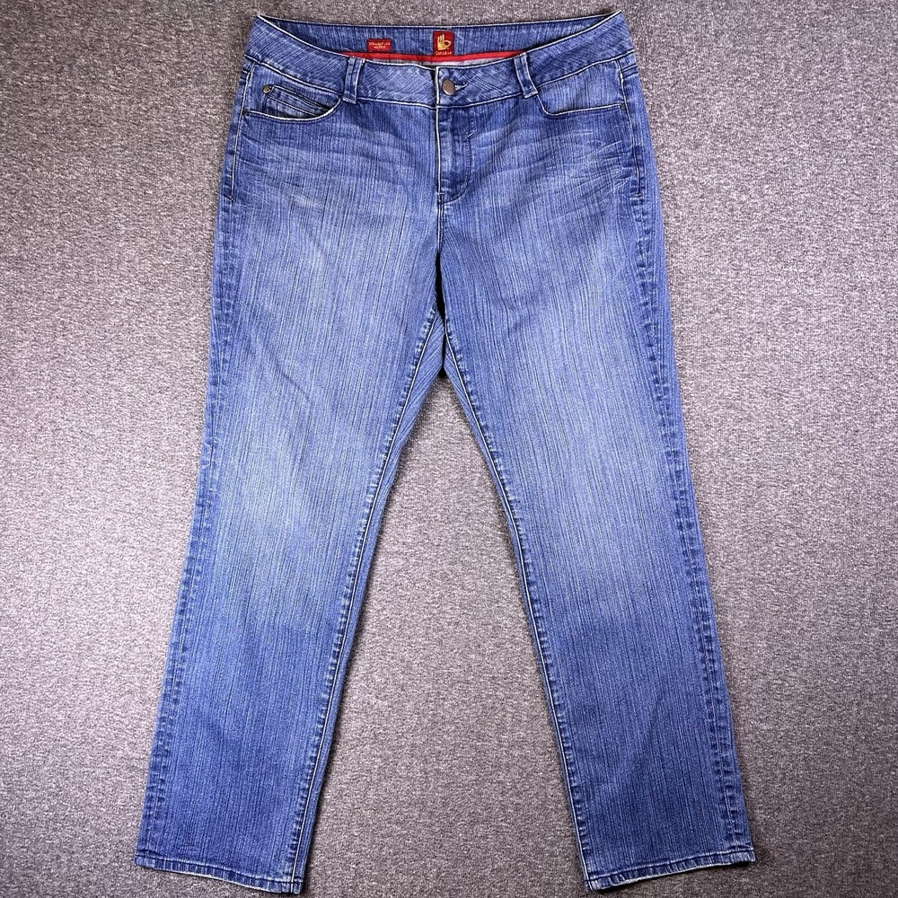 Vintage Sasson Jeans Womens 14 Blue Faded Straight Leg Hustle Ooh La La Fit38x32